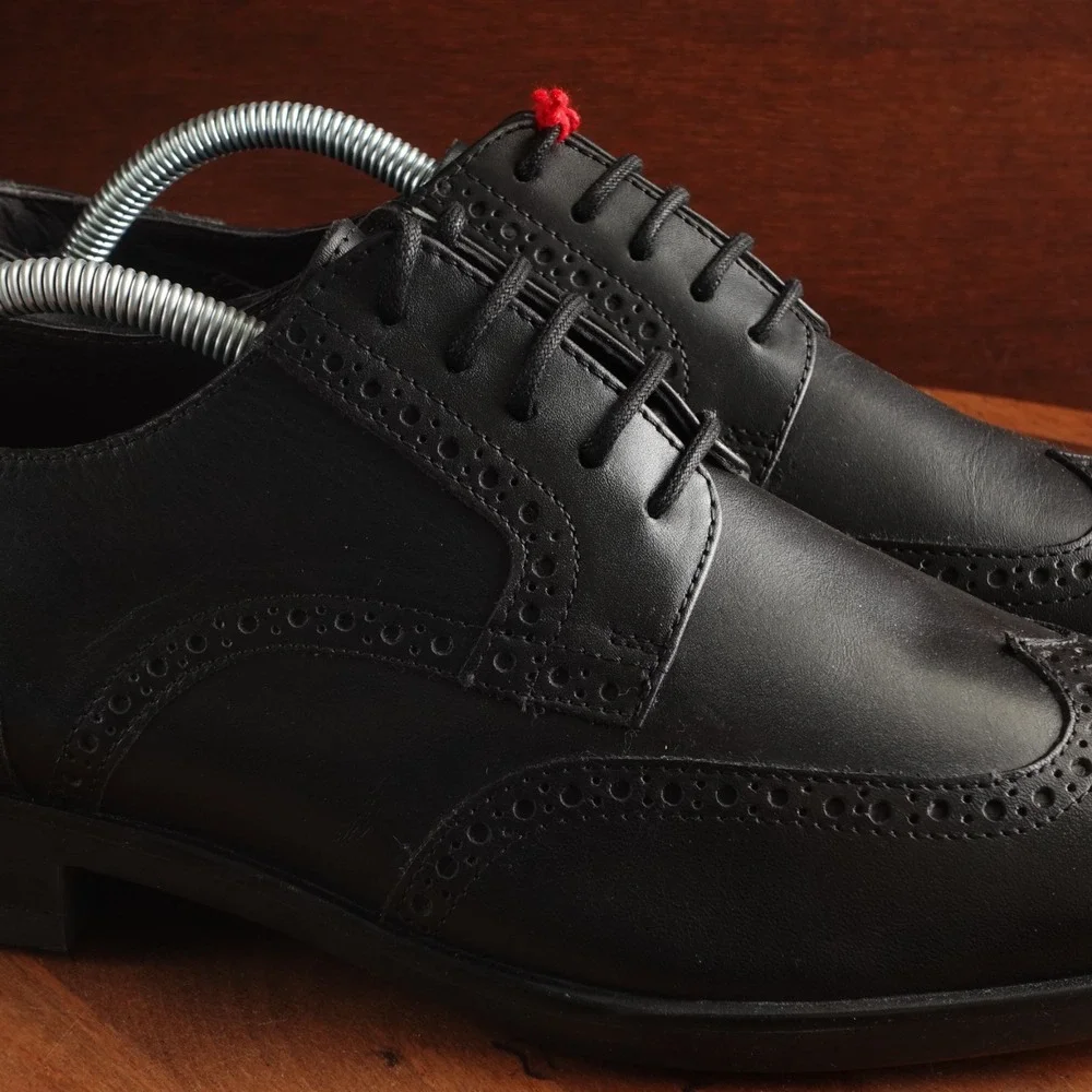 Pikolinos Dress Shoes Mens SZ EU 43 US 9-9.5 BLK Bristol Leather Wingtip Career
